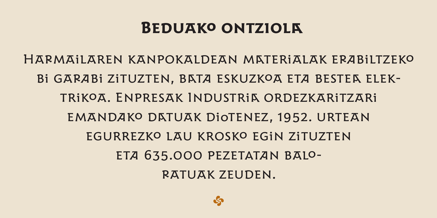 Przykład czcionki Harri Bold